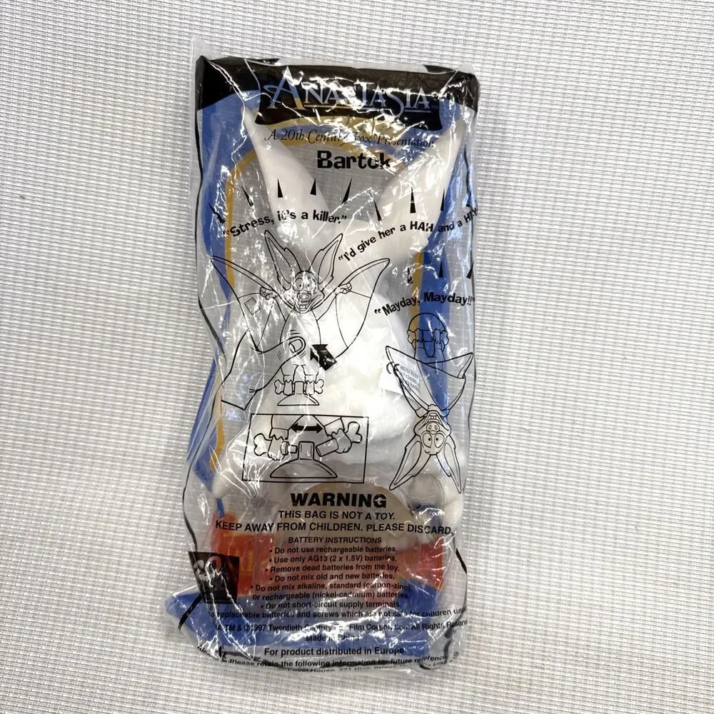 NEW Vintage 1997 Anastasia Bartok Burger King Toy 20th Century Fox Collectible